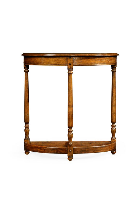 Jonathan Charles Fine Furniture - Casually Country Walnut Demilune Console Table - 491162-CFW veiw 2