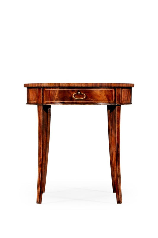 Jonathan Charles Fine Furniture - Clean and Classic Round Mahogany Side Table Fine Stringing - 494003-LAM veiw 2