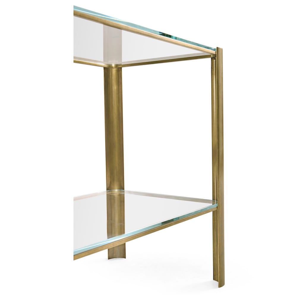 Jonathan Charles Fine Furniture - Brass & Glass End Table - 494975-LAB view 8