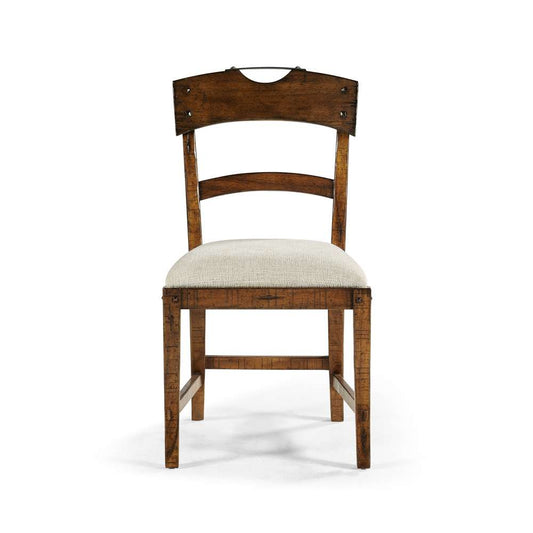 Jonathan Charles Fine Furniture - Casual Accents Country Walnut Planked Side Chair - 491076-SC-CFW-F400 veiw 2