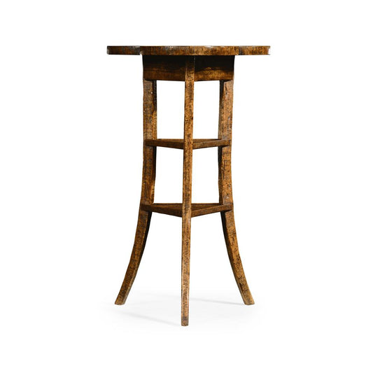 Jonathan Charles Fine Furniture - Casual Accents Country Walnut Trefoil Side Table - 491037-CFW veiw 2