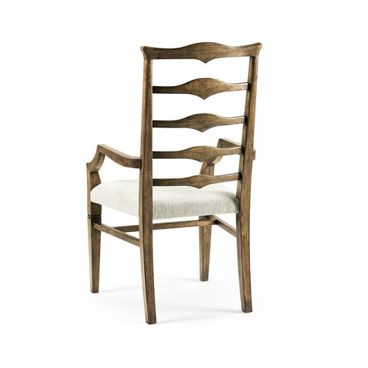 Jonathan Charles Fine Furniture - Casual Accents Pompano Ladderback Arm Chair - 491198-AC-DTM-F400 veiw 2
