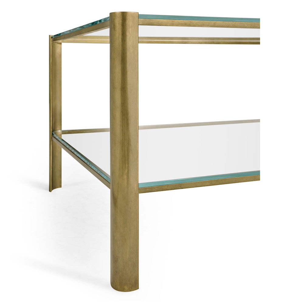 Jonathan Charles Fine Furniture - Cosmo Antique Brass Cocktail Table - 494977-LAB view 8