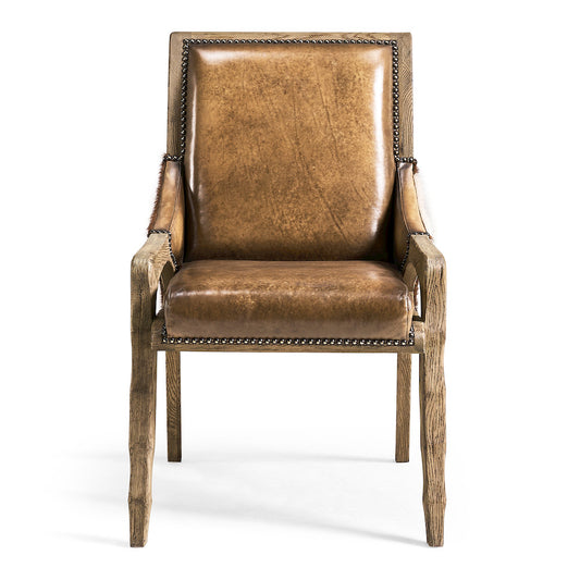Jonathan Charles Fine Furniture - Echo Canyon Leather & Hide Side Chair - 491238-FDO-SC-L044 view 2