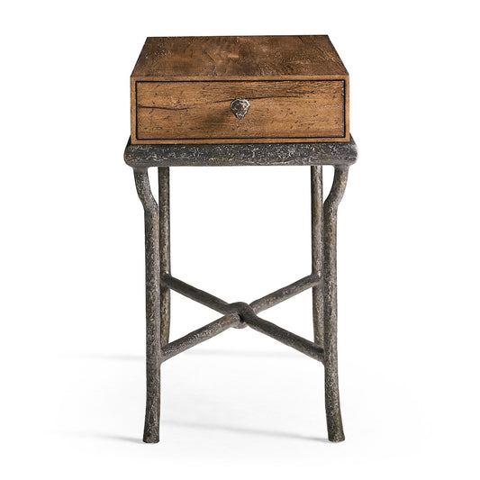 Jonathan Charles Fine Furniture - Forge Iron Storage Side Table - 491317-CMF view 2