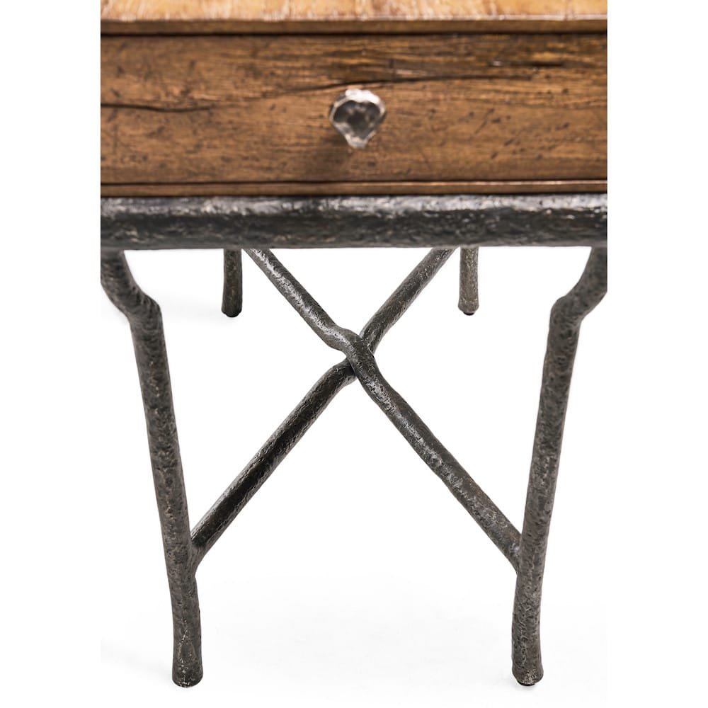 Jonathan Charles Fine Furniture - Forge Iron Storage Side Table - 491317-CMF view 10