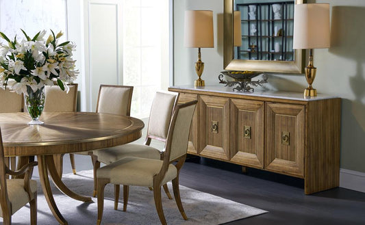 Jonathan Charles Fine Furniture - Hamilton Round Golden Amber Dining Table - 496000-72D-PGA veiw 2