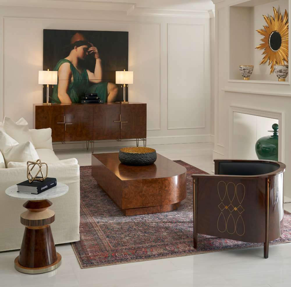 Jonathan Charles Fine Furniture - JC Modern - Jacques Radius Cocktail Table - 007-3-AL1-WBL veiw 7