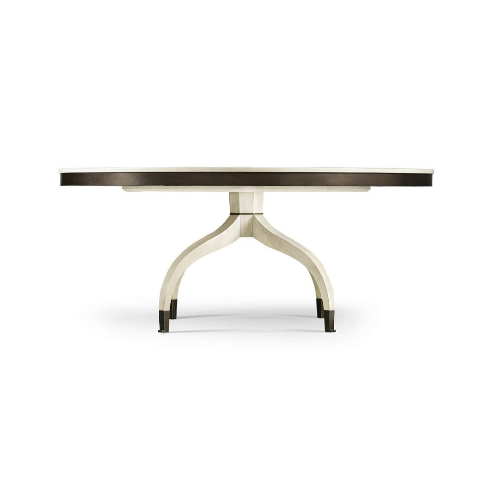 Jonathan Charles Fine Furniture - Reimagined Lodestone Round Dining Table - 496034-72D-CWO veiw 2