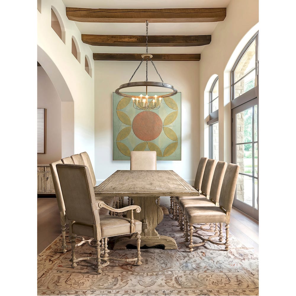 Jonathan Charles Fine Furniture - Sagehill Rectangular Trestle Table 124" - 491237-TGO-124L view 13