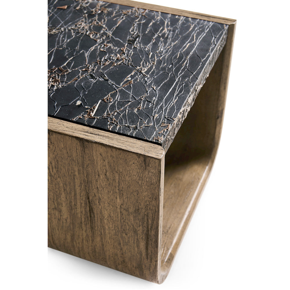 Jonathan Charles Fine Furniture - Stone Ridge Marble Side Table Light - 491277-TLA view 7