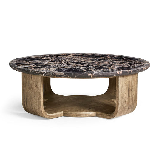 Jonathan Charles Fine Furniture - Stone Ridge Round Marble Cocktail Table Light - 491281-TLA view 2