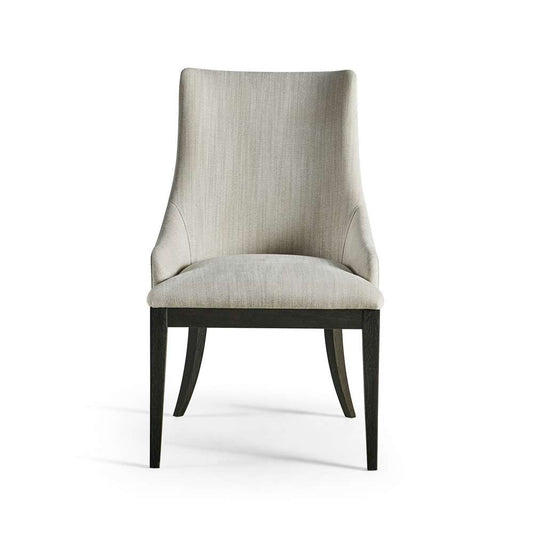 Jonathan Charles Fine Furniture - Timeless Aurora Upholstered Side Chair in Ebonized Black - 003-2-132-EBO veiw 2
