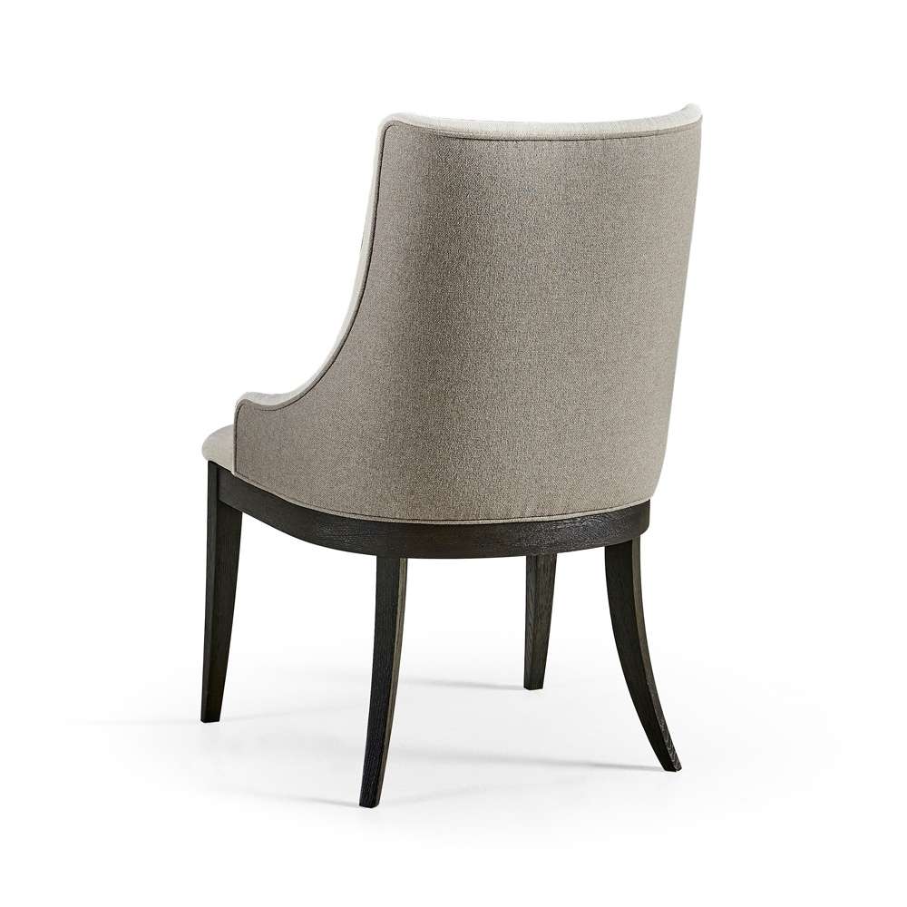 Jonathan Charles Fine Furniture - Timeless Aurora Upholstered Side Chair in Ebonized Black - 003-2-132-EBO veiw 4