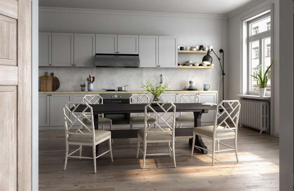 Jonathan Charles Fine Furniture - Timeless Epoch Trestle Dining Table in Ebonized Oak - 003-2-A50-EBO veiw 6