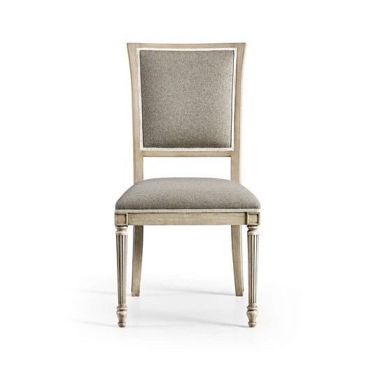 Jonathan Charles Fine Furniture - Timeless Flare Uph. Side Chair Flared Top in Bleached Walnut - 003-2-130-BLW veiw 2