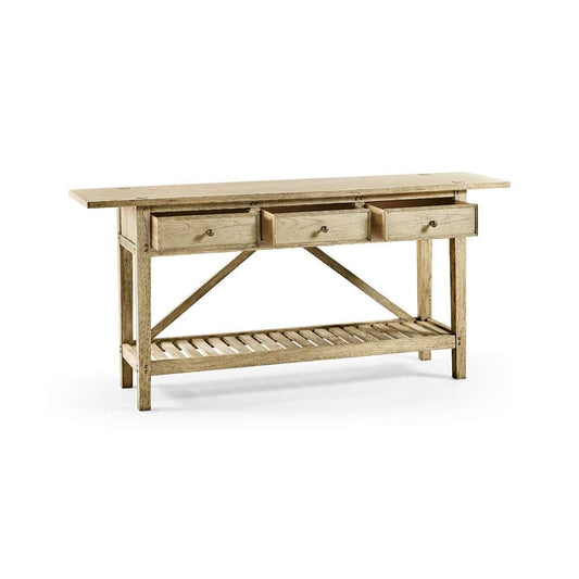 Jonathan Charles Fine Furniture - Timeless Inclination Rustic French Console Table - 003-3-AT0-BLC veiw 2