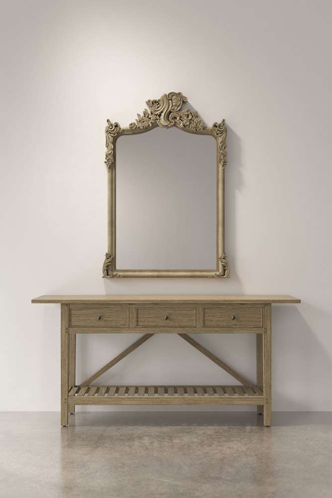 Jonathan Charles Fine Furniture - Timeless Inclination Rustic French Console Table - 003-3-AT0-BLC veiw 6