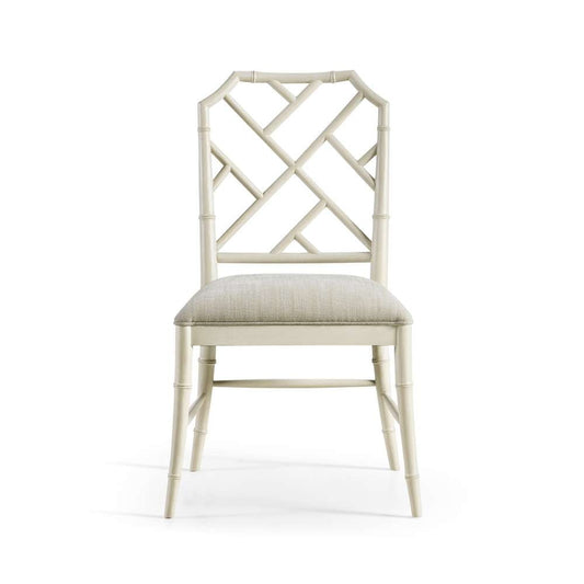 Jonathan Charles Fine Furniture - Timeless Saros Chippendale Bamboo Side Chair in London Mist - 003-2-121-LMS veiw 2