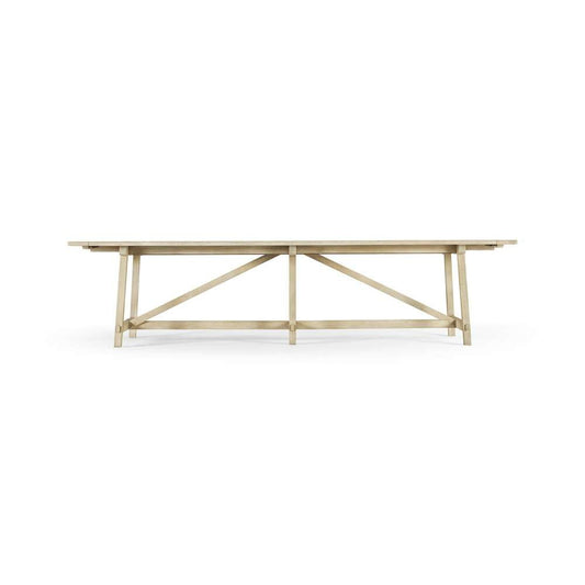 Jonathan Charles Fine Furniture - Timeless Sidereal French Laundry Dining Table 125in in Stripped Oak - 003-2-A60-STO veiw 2
