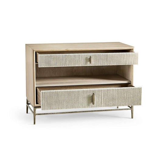 Jonathan Charles Fine Furniture - Water Clapotis Danish Cord Nightstand - 001-1-803-CRD veiw 2