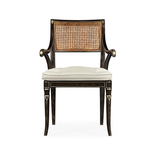 Jonathan Charles Fine Furniture - William Yeoward Linden Charcoal Wash Dining Arm Chair - 530121-AC-CHW veiw 2