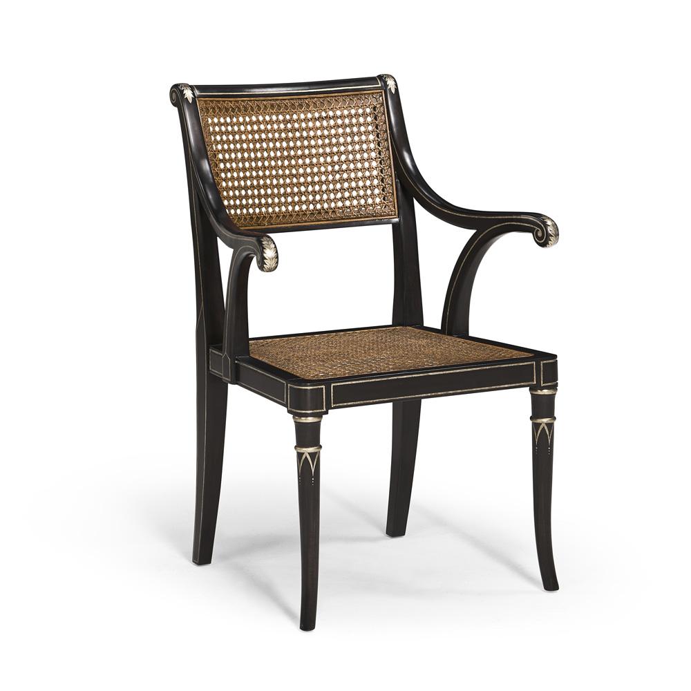 Jonathan Charles Fine Furniture - William Yeoward Linden Charcoal Wash Dining Arm Chair - 530121-AC-CHW veiw 4