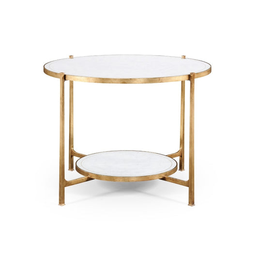 Jonathan Charles Fine Furniture - Luxe Eglomise and Gilt Iron Centre Table - 494104-G veiw 2