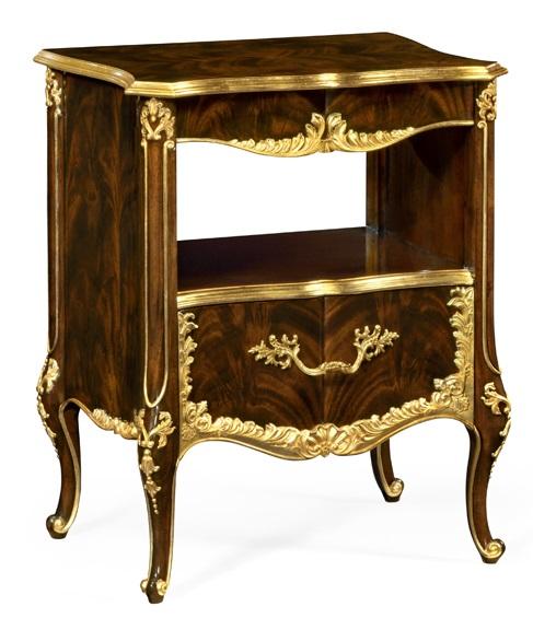 Jonathan Charles Fine Furniture - Monte Carlo Mahogany and Gilded Nightstand - 495504-BMA-GIL veiw 1