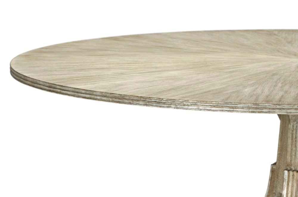 Jonathan Charles Fine Furniture - William Yeoward Country House Chic 70 Lacock Venetian White Oak Dining Table with Silver Guilding - 530054-70D-VWO veiw 5