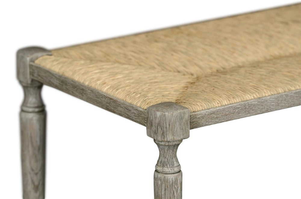 Jonathan Charles Fine Furniture - William Yeoward Country House Chic Bodiam Grey Oak Bench - 530001-GYO veiw 3