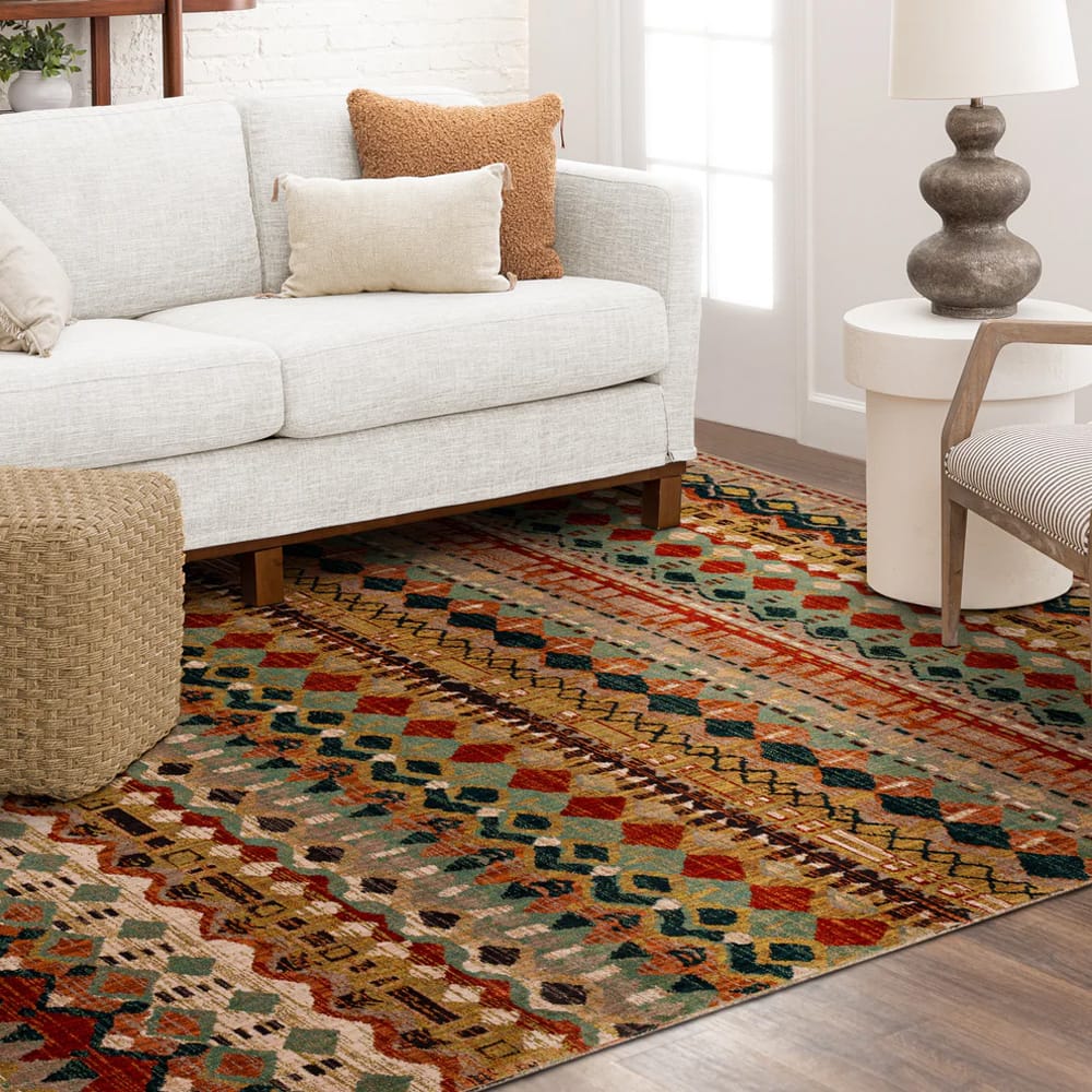 Karastan - Saigon Multi 5' 3" x 7' 10" Area Rug - 90932 80129 063094 IR view 7