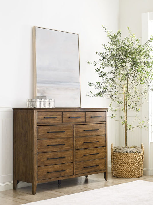 Kincaid Furniture - Abode Warm Brunette Larson Tall Eleven Drawer Dresser With Mirror - 269-131020 view 2