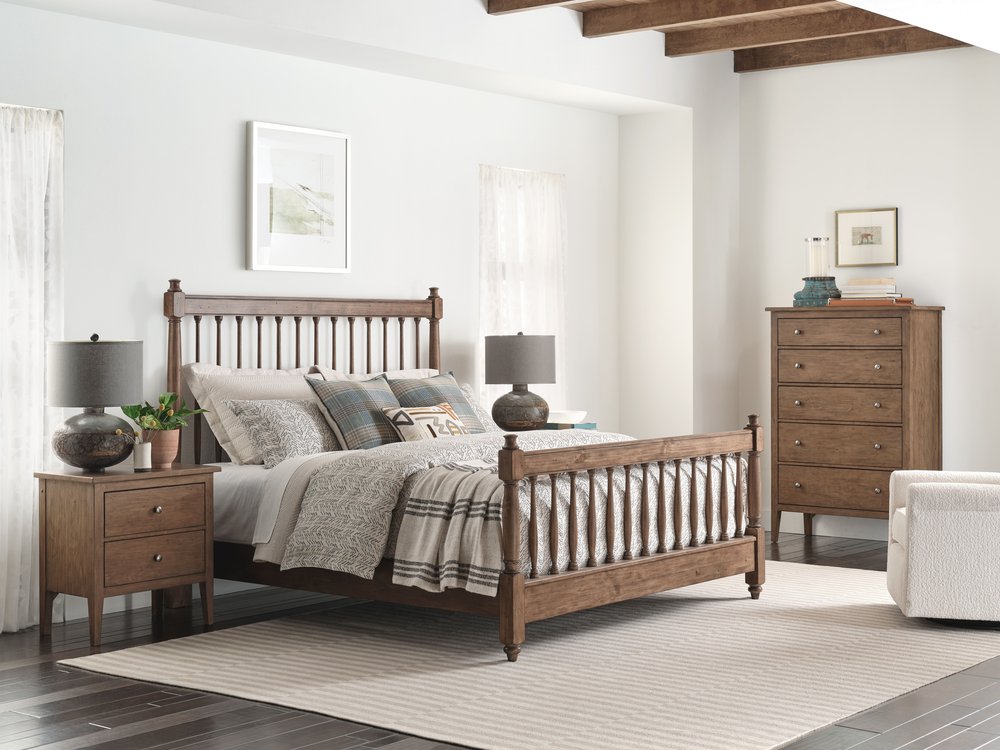 Kincaid Furniture - Arbor Bark Arbor California King Spindle Panel Bed - 537-328BP view 6
