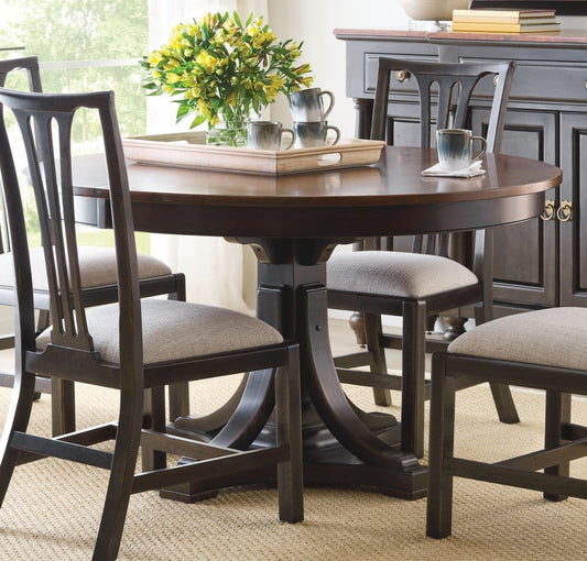 Kincaid Furniture - Bridgetown Bridgetown Black And Heritage Maple Bromefield Extendable Round Dining Table - 487-701BP view 2