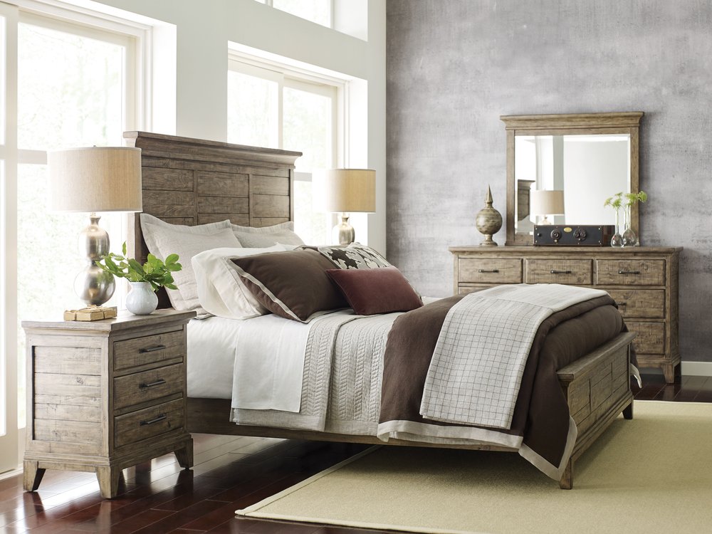 Kincaid Furniture - Plank Road Sandstone Farmstead Dresser With Landscape Mirror - 706-120S040S view 9
