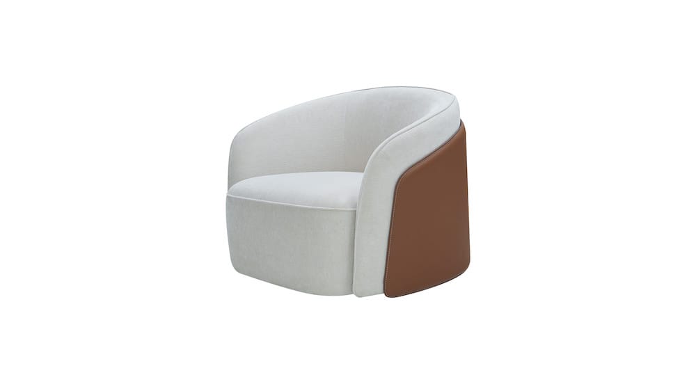 Klaussner Furniture - Elan - Classe Off-White Upholstered Lounge Chair In Leather Finish - KLA-ELAN-ZSSF-1013-1PLEATHER view 1