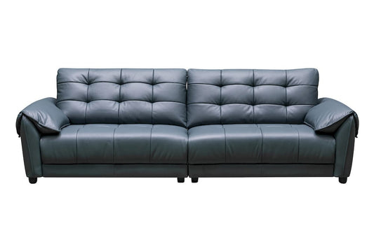 Klaussner Furniture - Skyline - 2 Piece Divano Leather Sofa In Blue - KLA-SKY-SH611+L1.95P+R1.95P-N195BLUE view 2