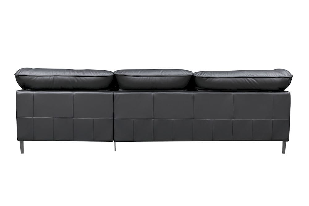 Klaussner Furniture - Skyline - Dolce 3 Seater Stationary Leather Sofa In Black - KLA-SKY-F011+L2.5P+R1.5P-R22BLACK view 3