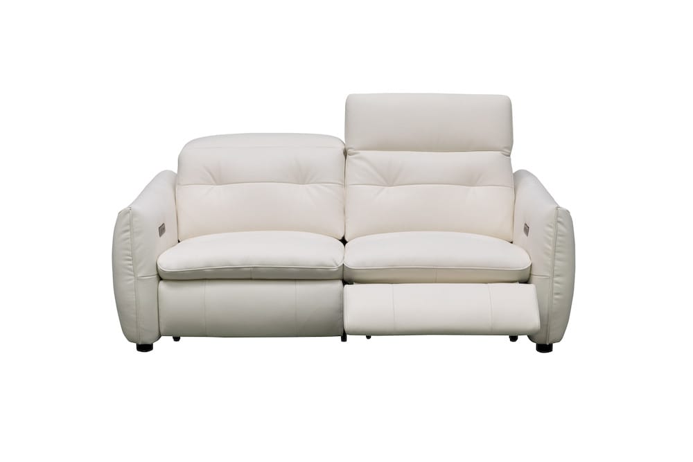 Klaussner Furniture - Skyline - Double Power Reclining Loveseat In A4 Series Leather Full Top N821 Pure White view 3