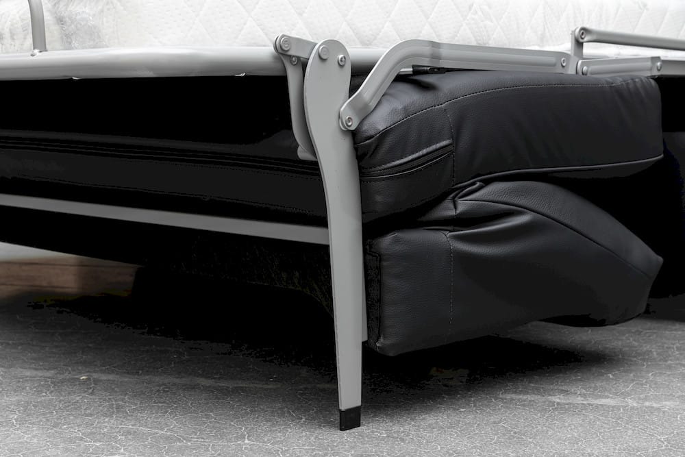 Klaussner Furniture - Skyline - Leather Smart Sleeper Sofa In Full With Memory Foam Mattress, Black - KLA-SKY-H2403+2SB-NS98BLACK view 3