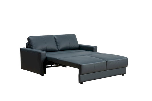 Klaussner Furniture - Skyline - Leather Smart Sleeper Sofa In Queen With Memory Foam Mattress, Blue - KLA-SKY-H2405+2.5SB-N195BLUE view 2