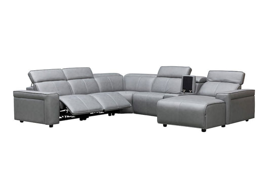 Klaussner Furniture - Skyline - Leonardo 6 Piece Fabric Power Recliner Sectional With Chase view 2
