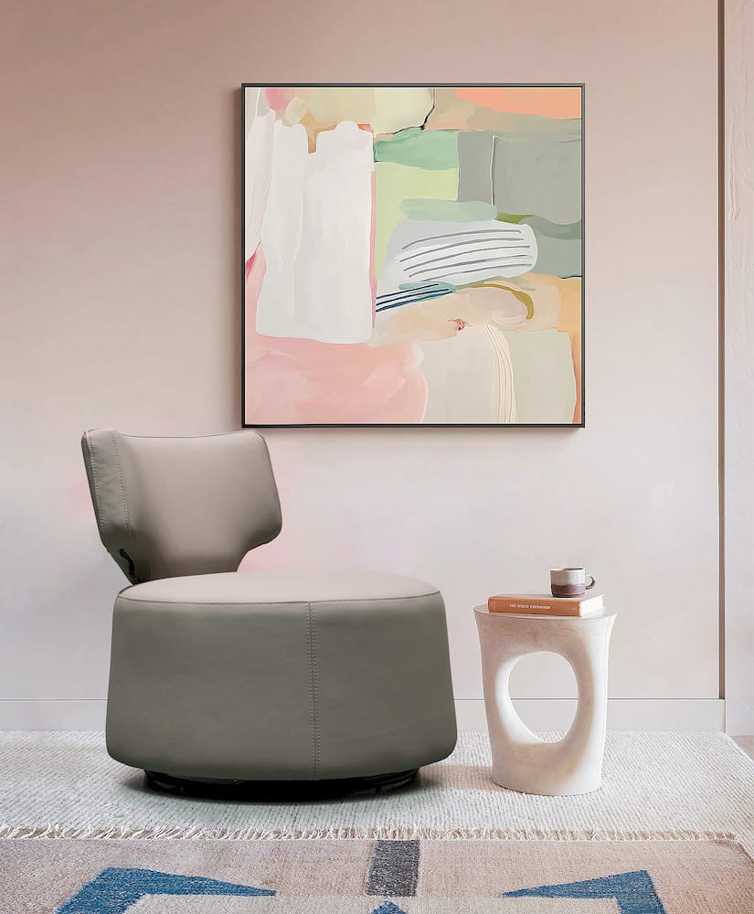 Klaussner Furniture - Skyline - Pietra Gray Leather Swivel Chair - KLA-SKY-CN030+1PS-NS103GRAY view 3