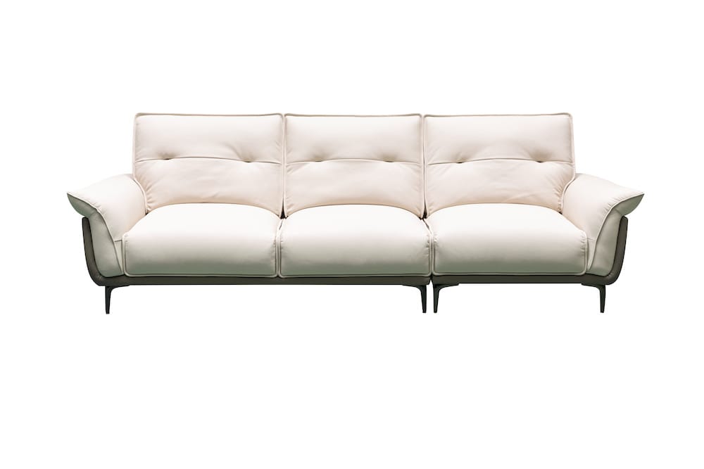 Klaussner Furniture - Skyline - Vento 3 Seater Leather Sofa With Tufted Back - KLA-SKY-SH530+L2.5P+R1.5P-NS92IVORY view 3