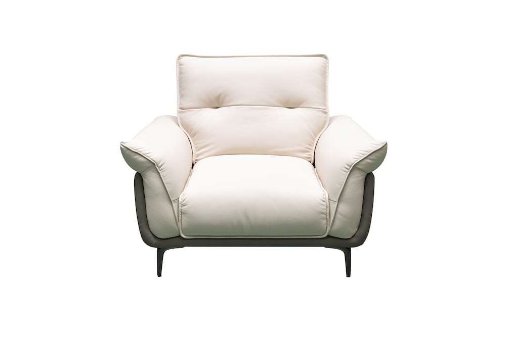 Klaussner Furniture - Skyline - Vento Leather Accent Chair In Ivory - KLA-SKY-SH530+1.25P-NS92IVORY view 3