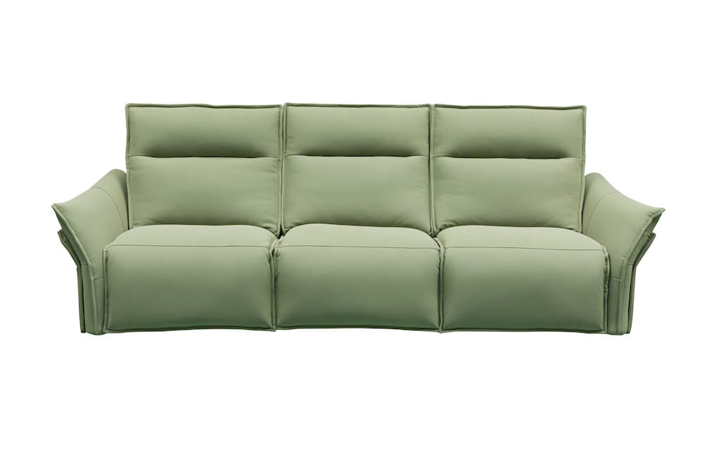 Klaussner Furniture - Skyline - Vittoria 3-Seater Leather Power Reclining Sofa In Green view 3