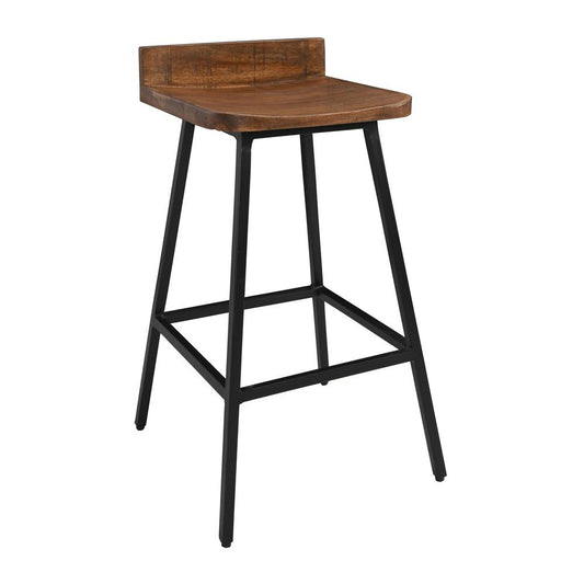 Kosas Home - Pennie 27in Industrial Solid Wood Brown Counter stool Set of 2 - 53051608 veiw 2