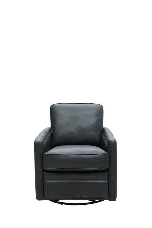 Leather Italia USA - 6773 Turner Chair - 360 Swivel - Glider 1055S Forest Green - 9661-6773S-011055S view 2