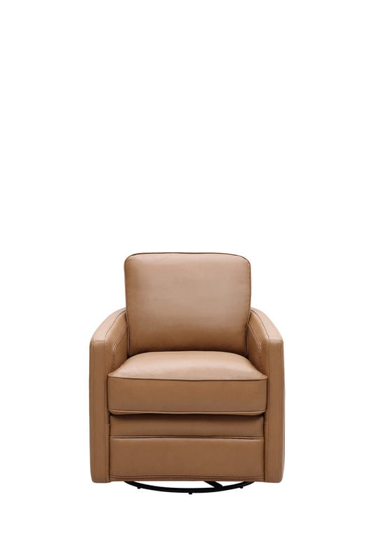 Leather Italia USA - 6773 Turner Chair - 360 Swivel - Glider 1110S Camel - 9661-6773S-011110S view 2
